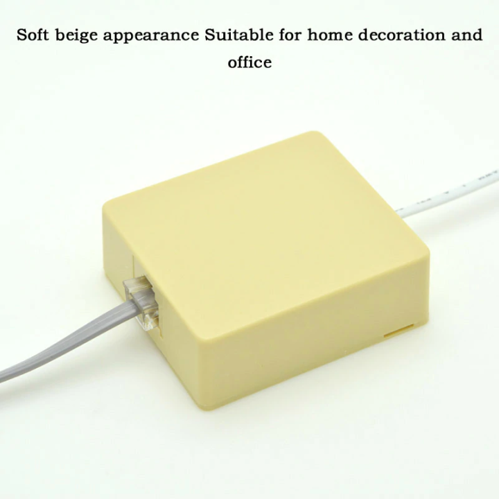 RJ11 8P8C Telephone Rosette Box Ivory Colour