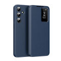 Smart APP Sleep Awake Flip Cover For Samsung Galaxy S25 S24 S23 S22 Ultra Plus Window View Flip-free Answer Calls Leather Cases. 
