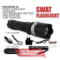 Flashlight Torch SWAT 3.7V LED Rechargeable Flashlight Heavy Duty. 