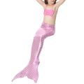 3pcs Girls Mermaid Swimsuit Summer Mermaid Tail Tops Panties Bikini Swimwear Three-piece Set. 