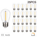 LED S14 Replacement Light Bulbs 1W E27 Shatterproof Retro Edison Bulbs 220V DC3V for Waterproof IP44 Outdoor String Lights. 