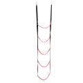 1 Piece 5 Step Boat Rope Ladder Boat Rope Ladder Extension Swim Ladder for Sailboat ,Kayak ,Red. 