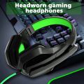 NEW Dual 3.5mm Wired Gaming Headphones Foldable Game Headset Noise Cancelling Earphone With Mic Volume Control For PS4 PS5 PC Laptop. 