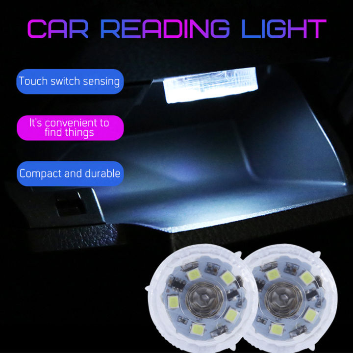 FG 2pcs 5 LED Car Interior Reading Lights Touch Lights Ceiling Dome ...