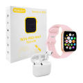 W26 Pro Max Smart Watch Series 9 with Airpods -Pink. 