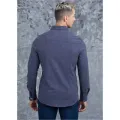 Casual Wear Detailed Linen Long Sleeve Shirt. 