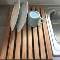 Mr Wood Teak(තේක්ක) Wood Mat/ Dish Drying Tray/ Slated Drying Rack/ Plate Dring Rack/ Bathroom Mat. 