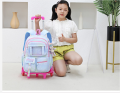 School Rolling backpack Bags school wheeled backpack for girls kids School trolley bag for girls school bag wheels for girls. 