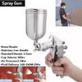 F-75G Spray Gun, Professional Gravity Feed Air Spray Paint Gun with 400cc Capacity Aluminum Cup. 