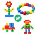 prank toys Lacing Beads Toy 25 Stringing Beads 3 Strings Educational Montessori Toys Toddler Crafts Autism Toys for Kids Preschool ChildrenParty Games Crafts. 