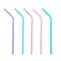 Straw Silicone Colorful Reusable Creative Household Kindergarten Portable Children's Milk Tea Straw. 