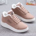 Casual Thickened Shoes Versatile New Female Fleece-Lined Korean Style Students Autumn and Winter High Top 2024 Warm Keeping Sports Cotton Shoes 々. 