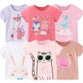 Kids T-Shirt 2-8 Years Baby Girl Cotton T-shirts Cartoon Pattern Cute For Girls Children Summer Short Sleeve Infant Clothing. 
