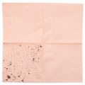 Gold Blocking Pink Marble Texture Disposable Tableware Paper Napkins. 