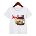 New I Love Nutella Kids Funny Cartoon Print T-Shirt Boys Girls Cothes Summer Tshirt Children Graphic T Shirts Teen Tops Tees. 
