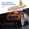 Brass Car Tire Inflator Valve Stem Connector with Deflate Function Tire Converter Car Air Compressor Pump Connector. 