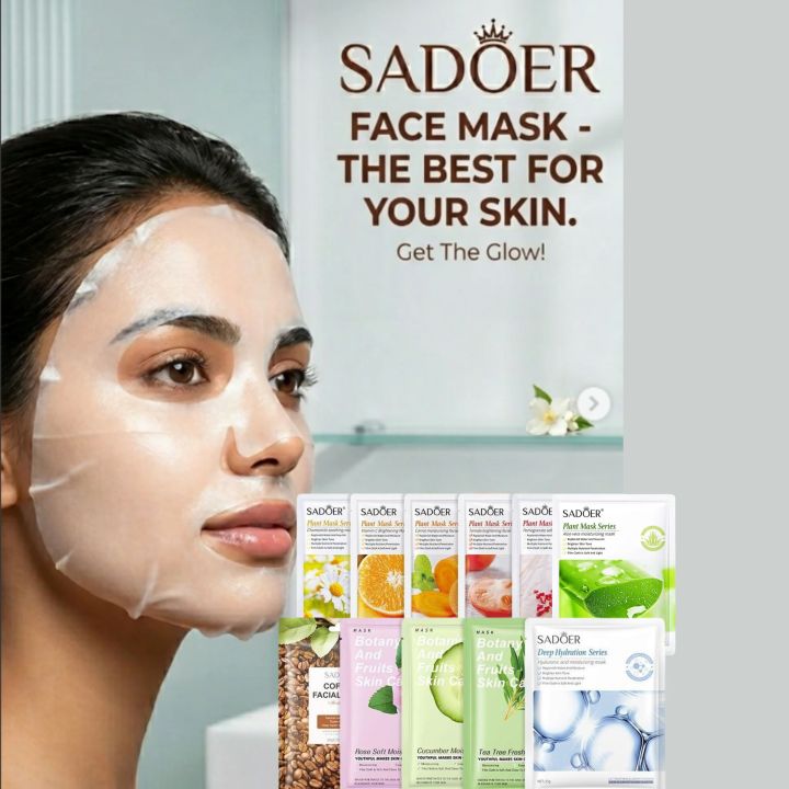 SADOER Botanical Facial Mask – Hydrating, Soothing & Brightening Face ...
