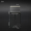 15ml-100ml Empty Refillable PET Transparent Plastic Jar Bottle Travel Cosmetic Container Pot Holder Case Plastic Screw Lid. 