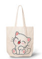 Cat Love Tote Bag With Zipper and Inside Pocket For Women 100% Eco Friendly Stylish New Trend. 