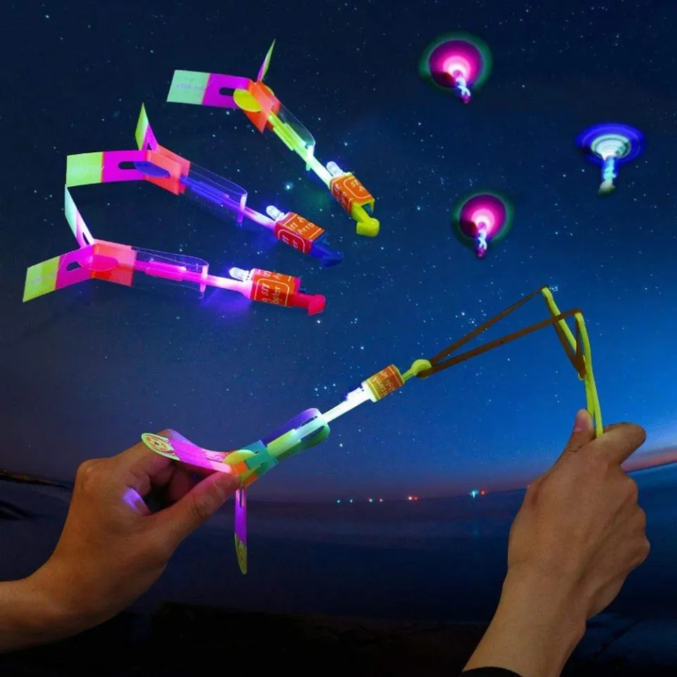 LED Flying Amazing arrow helicopter Toy Flying Umbrella Kids toys Outdoor Children Toy Daraz.lk