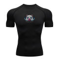 Demon Slayer Print Compression Shirts for Men Gym Workout Fitness Undershirts Short Sleeve Quick Dry Athletic Tees T-Shirt Tops. 