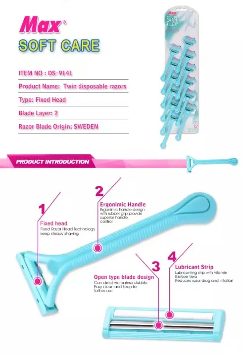 Women%20Razor%20Hair%20Removing%20Twin%20Blade%20Stainless%20Steel%20-%20Pack%20of%2012%20-%20Image%205