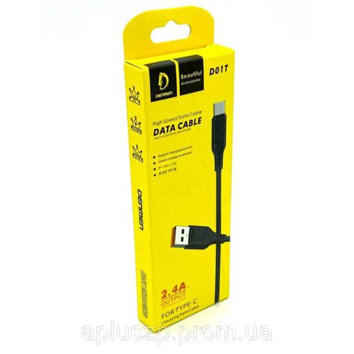 Denmen D01T High Speed Data Cable 2.4A Output For Type-C Charging Data Cable