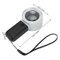 30X Magnifying Glass, Handheld Magnifier 3 LEDs 1 UV Ergonomic Handle for Book Reading. 