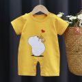 Children Boys Girls Body Jumpsuit Short Sleeve Clothing Set Cartoon Print Kids Romper. 