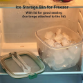 BRADOO Portable Ice Bucket for Freezer with Lid & Ice Tong for Outdoor Camping, Clear Refrigerator Storage Bin. 