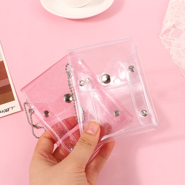 Fashion%20Glitter%20Transparent%20Coin%20Purse%20PVC%20Photo%20Card%20Wallet%20For%20Girls%20Clear%20Mini%20Hasp%20Change%20Pouch%20Keychain%20Ubest%20-%20Image%204