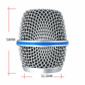 Microphone Replacement Head Microphone Mesh Heads Grille Microphone Head Steel Mesh Handheld Microphone Grill Mesh Head for Beta87A. 
