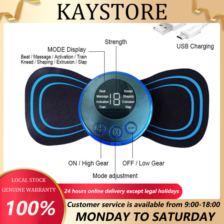 Electric Pulse Neck Massager Cervical Back EMS Cervical Vertebra Massage Patch for Muscle Pain Relief and Shoulder Relaxation Portable