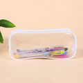 Soft Plastic Transparent Pencil Case Student Pvc Clear Pen Bag Transparent Bag. 