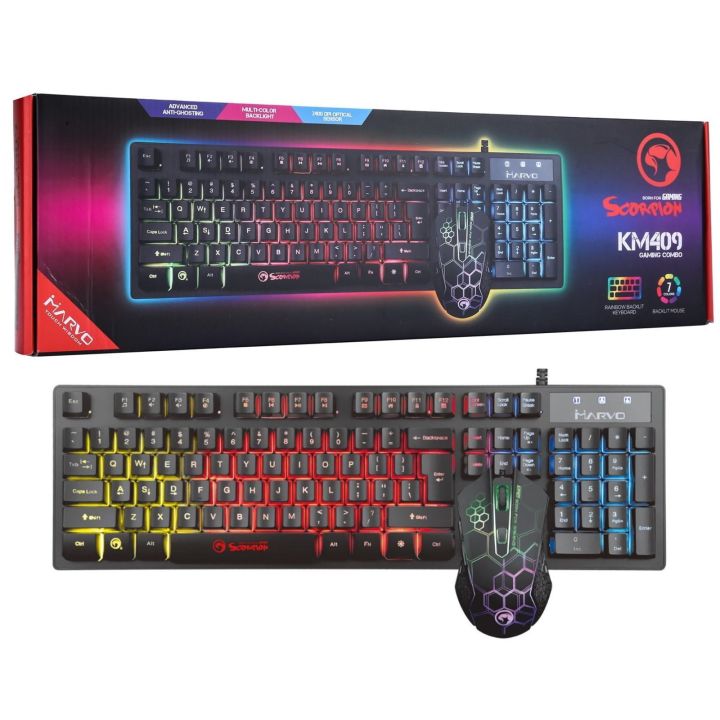 Marvo scorpion KM409 RGB gaming mouse and keybord combo