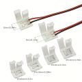 10Pcs LED Strip Connector 8MM 10MM 2Pin 3Pin 4Pin 3528 5050 RGB Single Color Solderless PCB Board Wire Free Welding Connectors. 