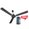 Kelani Ceiling Fan - Black (Manufactured by Havells) + Free Free Energy Saving LED Bulb (Screw Type E27)- KEL-25FANBSZBZ. 