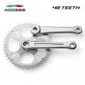 ACCESS 48T Bicycle Crankset – Nut Type Chain Wheel | Metal Single-Speed Crank | Durable Chainring for Standard Bicycles - Bicycle Cog Wheel 48T Chain Wheel and Alloy Crank, Durable High Quality Cog Wheel set ACCESS Brand. 