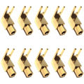 Right Angle Spade Fork & Binding Post - 4mm Banana Plug Socket - Spade Fork Connector for Speaker & Power & Amp(10 Pack). 