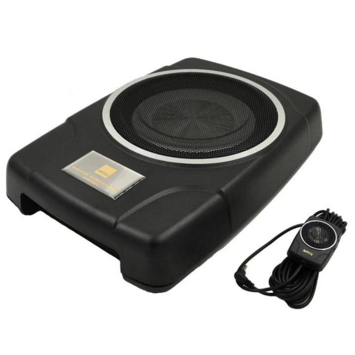 MBQ AUDIO 10 Inch Active Underseat Subwoofer with In-Built Amplifier Free Wire Kit