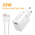 33W USB Charger Fast Charging EU/US Plug Mobile Phone Adapter For Xiaomi Redmi Note 13 12 11 iPhone Samsung Quick Charge Charger. 