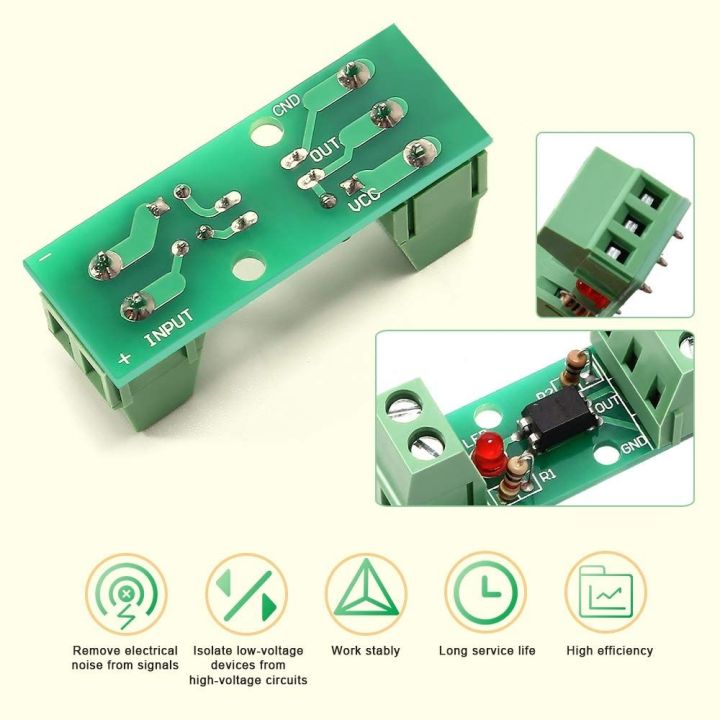 5%20PCS%20Stable%20Performance%20DC%2012V%20Optocoupler%20Isolation%20Board%20EL817%201%20Channel%20Icstation%20Optocoupler%20Isolation%20Module%20Green%2040*15mm%20PNP%20NPN%20Signal%20Converter%20Test%20Current%20-%20Image%206
