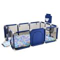 Baby Playpen Without Mattress  Children Toddler Kids Safety Fence Indoor Outdoor Play Pen Ocean color 30 Ball Pool Safety Barrier with Basket. 