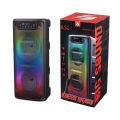 KTS-1713 6.5in x 2 Portable Wireless Bluetooth Speaker Partybox with Mic LED Light RGB Support Mic, FM, AUX, USB, SD Card Karaoke Speaker Buffel Subwoofer Music Player Party Box with Microphone KTS Speaker KTS 1713. 