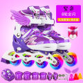 The Skating Shoes Girls' Children Children Beginners Men's Four-Wheel Inline Wheel Roller Skates Early Skates Rollerskate Protective Gear. 