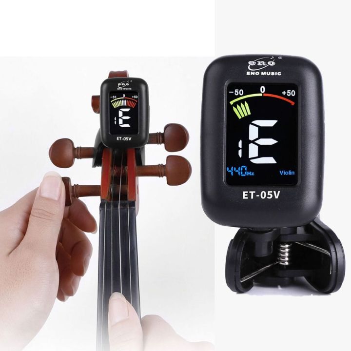 Stringed Instrument Tuning Stringed Instrument ET05V ENO Violin Tuner Portable Digital Electronic ...