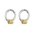 1 Pair hikaw for boys earrings for men korean style Hip Hop Women Simple Stainless Steel Geometric Silver Color Detachable Round Without Holes Non Piercing Clip Earrings Painless Clip Fake Hoop Earrings Men Hoop Earrings. 
