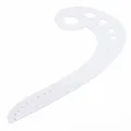 SODIAL(R) 11.8" Long Comma Shaped Plastic Transparent French Curve Ruler Spline. 
