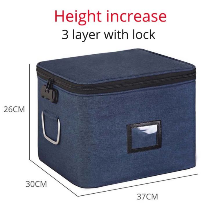 5 Layer / 3 Layer Multilayer Document Organizer Password Files Bag Briefcase Large Capacity Travel Documents Box Bag