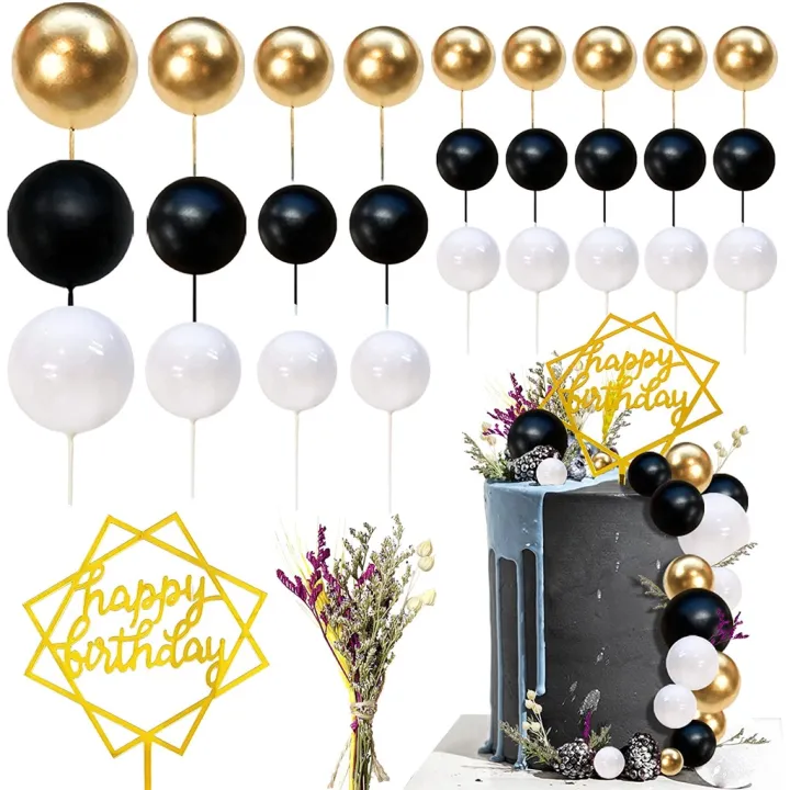 25pcs%20Black%20Gold%20Bubbles%20Balls%20Cake%20Topper%20Foam%20Balls%20Cake%20Topper%20Wedding%20Birthday%20Party%20Baby%20Shower%20Cake%20dessert%20Decoration%20-%20Image%205